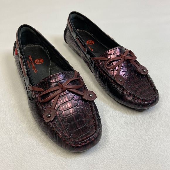 Mark Joseph New York, crocodile Loafer made in Brazil size 5 1/2 Merlot - Picture 2 of 10
